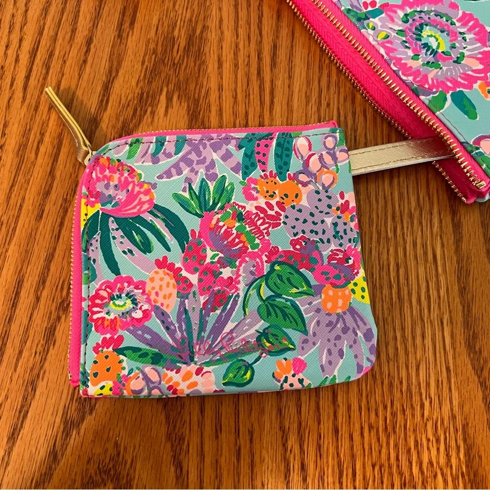 NWT Lilly Pulitzer Tech Pouch Set 2 PC Padded Laptop Case Zip Me and My Zesty